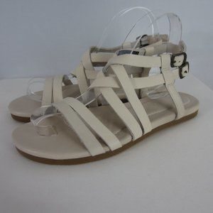 New Teva Womens 7 M Avalina Ivory Leather Gladiator Strappy Sandals EU 38